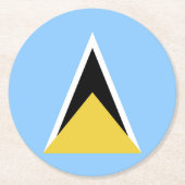 Saint Lucia Ronde Kartonnen Onderzetter (Voorkant)