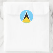 Saint Lucia Ronde Sticker (Tas)