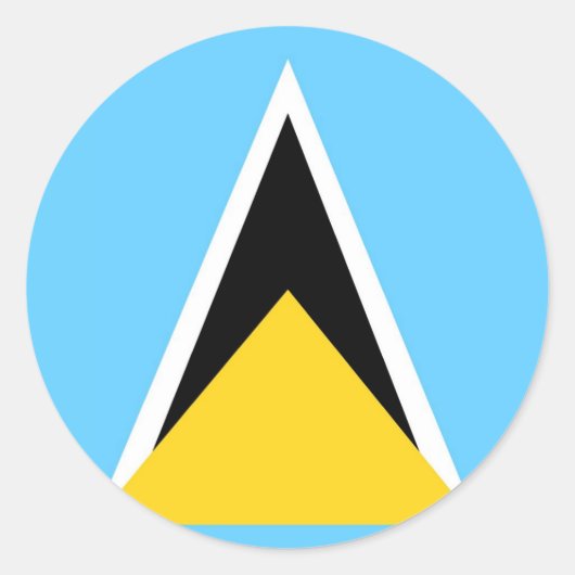 Saint Lucia Ronde Sticker (Voorkant)