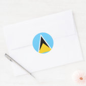 Saint Lucia Ronde Sticker (Envelop)