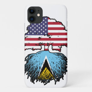 Saint Lucia Saint Lucian American USA Tree Roots Case-Mate iPhone Case