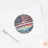 Saint Lucia Saint Lucian American USA Tree Roots Ronde Sticker (Envelop)