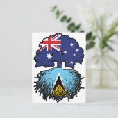 Saint Lucia Saint Lucian Australian Tree Briefkaart (Staand voorkant)