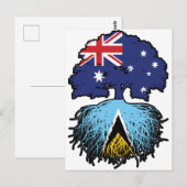 Saint Lucia Saint Lucian Australian Tree Briefkaart (Voorkant / Achterkant)