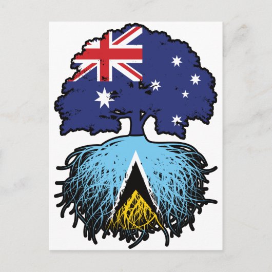 Saint Lucia Saint Lucian Australian Tree Briefkaart (Voorkant)