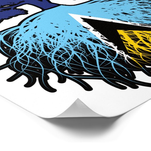 Saint Lucia Saint Lucian Australian Tree Poster (Hoek)