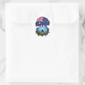 Saint Lucia Saint Lucian Australian Tree Ronde Sticker (Tas)