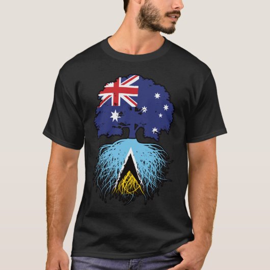 Saint Lucia Saint Lucian Australian Tree T-shirt (Voorkant)