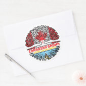 Saint Lucia Saint Lucian Canadian Canada Tree Ronde Sticker (Envelop)