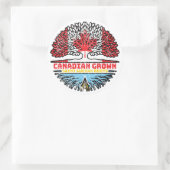 Saint Lucia Saint Lucian Canadian Canada Tree Ronde Sticker (Tas)