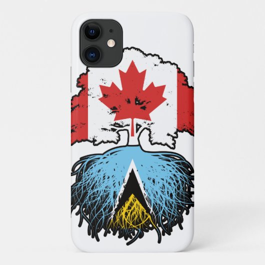 Saint Lucia Saint Lucian Canadian Canada Tree Root Case-Mate iPhone Case (Achterkant)