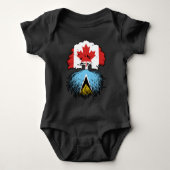 Saint Lucia Saint Lucian Canadian Canada Tree Root Romper (Voorkant)
