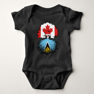 Saint Lucia Saint Lucian Canadian Canada Tree Root Romper