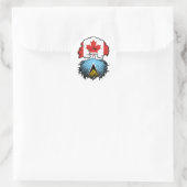 Saint Lucia Saint Lucian Canadian Canada Tree Root Ronde Sticker (Tas)
