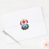 Saint Lucia Saint Lucian Canadian Canada Tree Root Ronde Sticker (Envelop)