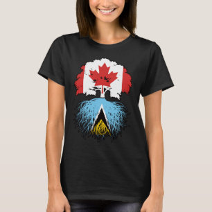 Saint Lucia Saint Lucian Canadian Canada Tree Root T-shirt