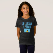 Saint Lucia, Saint Lucian en Proud T-shirt (Voorkant volledig)