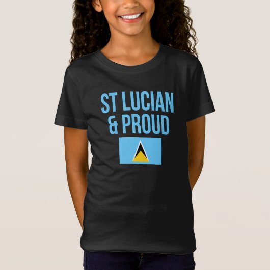 Saint Lucia, Saint Lucian en Proud T-shirt (Voorkant)