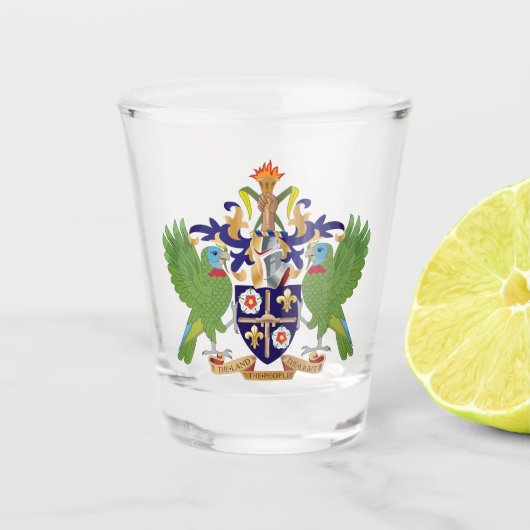 Saint Lucia Shot Glas (Voorkant)