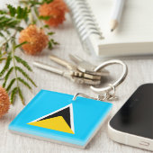 Saint Lucia Sleutelhanger (Voorkant Rechts)