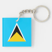Saint Lucia Sleutelhanger (Achterkant)