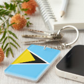 Saint Lucia Sleutelhanger (Voorkant Rechts)