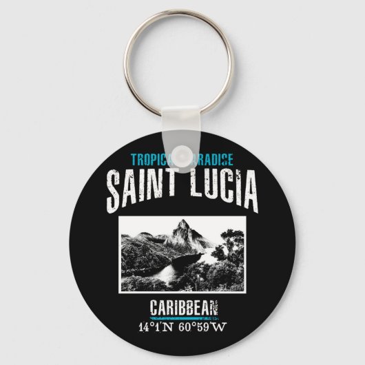 Saint Lucia Sleutelhanger (Voorkant)