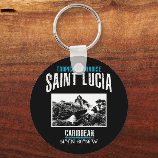 Saint Lucia Sleutelhanger (Voorkant)