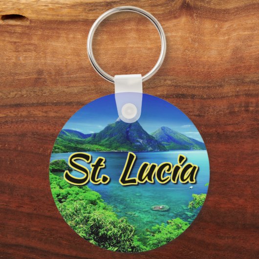 Saint Lucia Sleutelhanger (Voorkant)