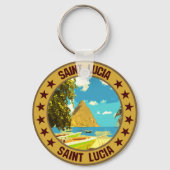 Saint Lucia Sleutelhanger (Voorkant)