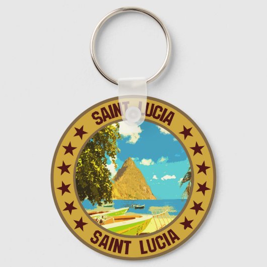 Saint Lucia Sleutelhanger (Voorkant)