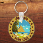 Saint Lucia Sleutelhanger (Achterkant)