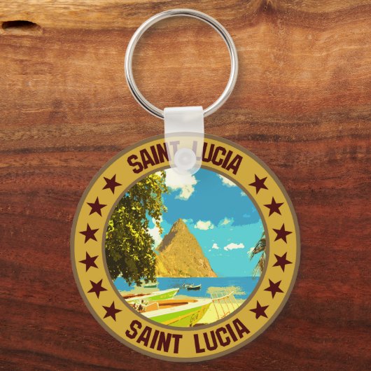 Saint Lucia Sleutelhanger (Achterkant)