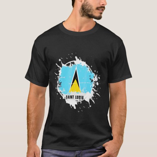 Saint Lucia Spat T-shirt (Voorkant)