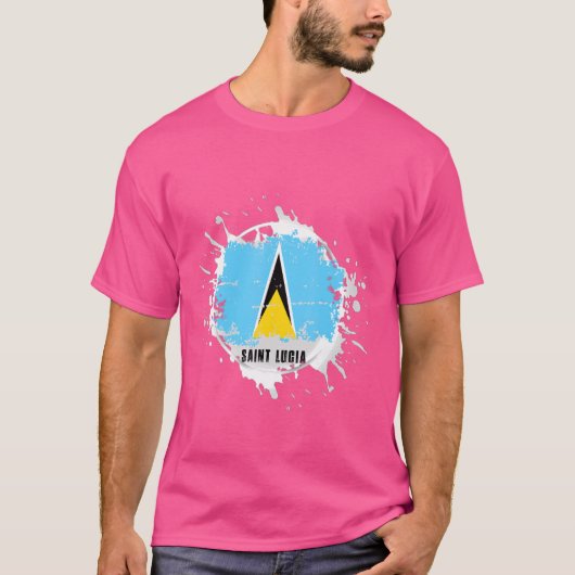 Saint Lucia Splash T-shirt (Voorkant)