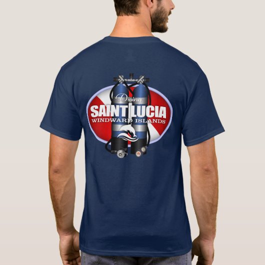 Saint Lucia (ST) T-shirt (Achterkant)