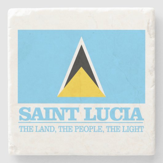 Saint Lucia Stenen Onderzetter (Voorkant)