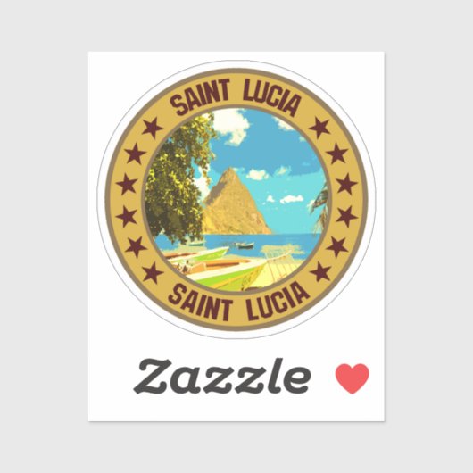 Saint Lucia Sticker (Vel)