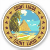 Saint Lucia Sticker (Voorkant)