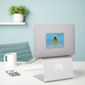 Saint Lucia Sticker (Laptop op bureau)