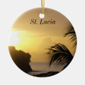 Saint Lucia Sunset Ornament (Voorkant)