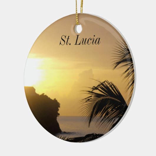 Saint Lucia Sunset Ornament (Links)