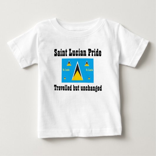 Saint Lucia t-shirts, gereisd maar onveranderd (Voorkant)