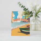 Saint Lucia  vakantie-Poster Briefkaart (Staand voorkant)