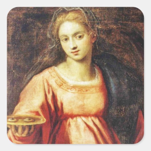 Saint Lucia van Zweden Vierkante Sticker (Voorkant)