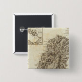 Saint Lucia Vierkante Button 5,1 Cm (Voorkant /achterkant)