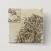 Saint Lucia Vierkante Button 5,1 Cm (Voorkant)