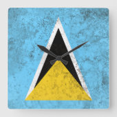 Saint Lucia Vierkante Klok (Voorkant)