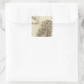Saint Lucia Vierkante Sticker (Tas)