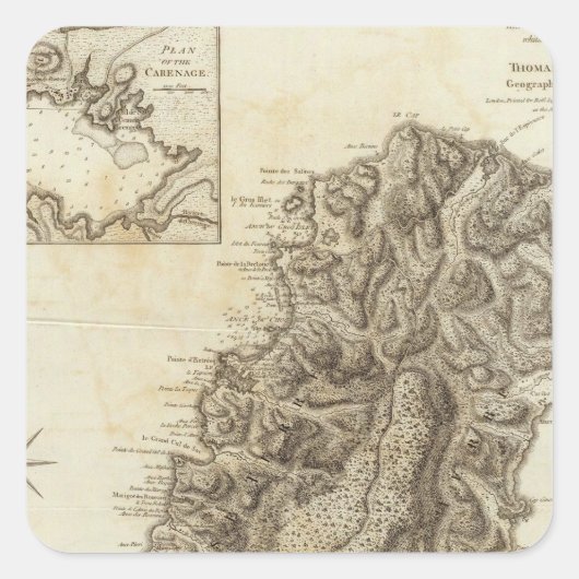 Saint Lucia Vierkante Sticker (Voorkant)